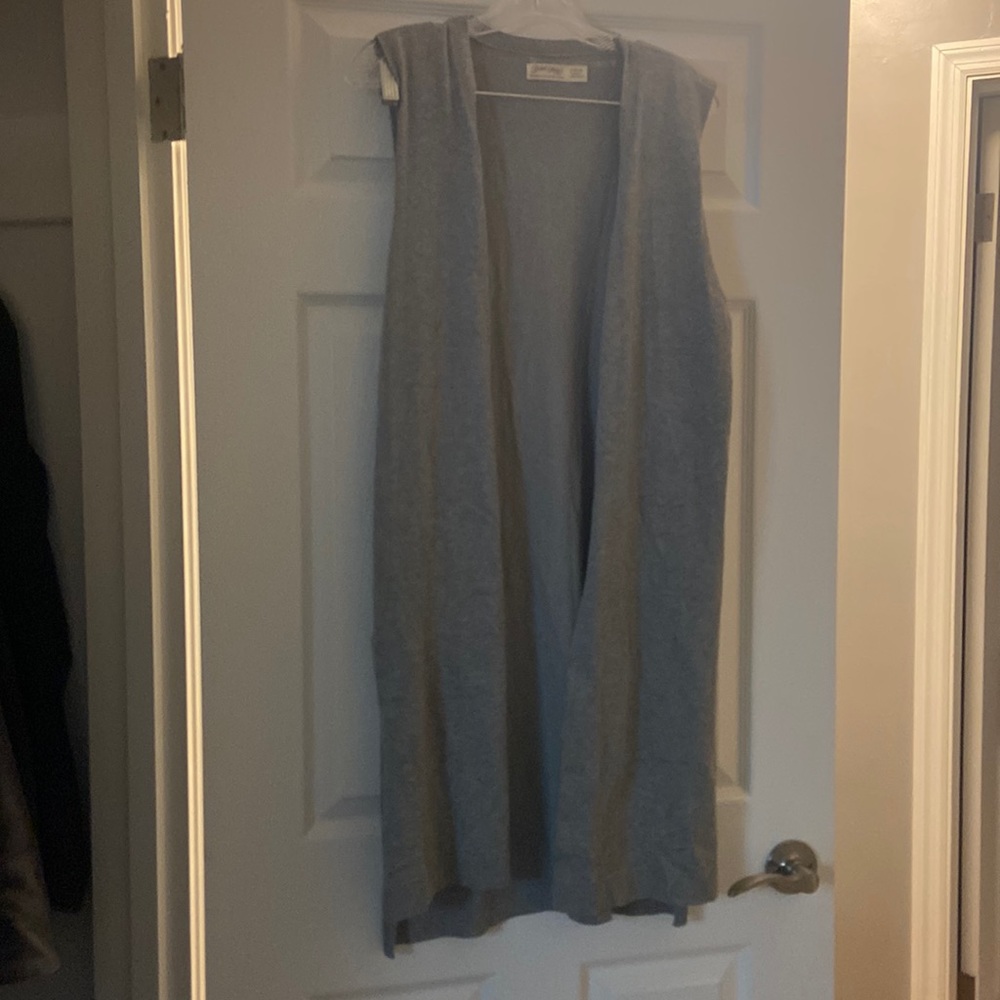 NWT Faded Glory Women’s Sleeveless Sweater/Duster. Gray. Sz. L (12-14)